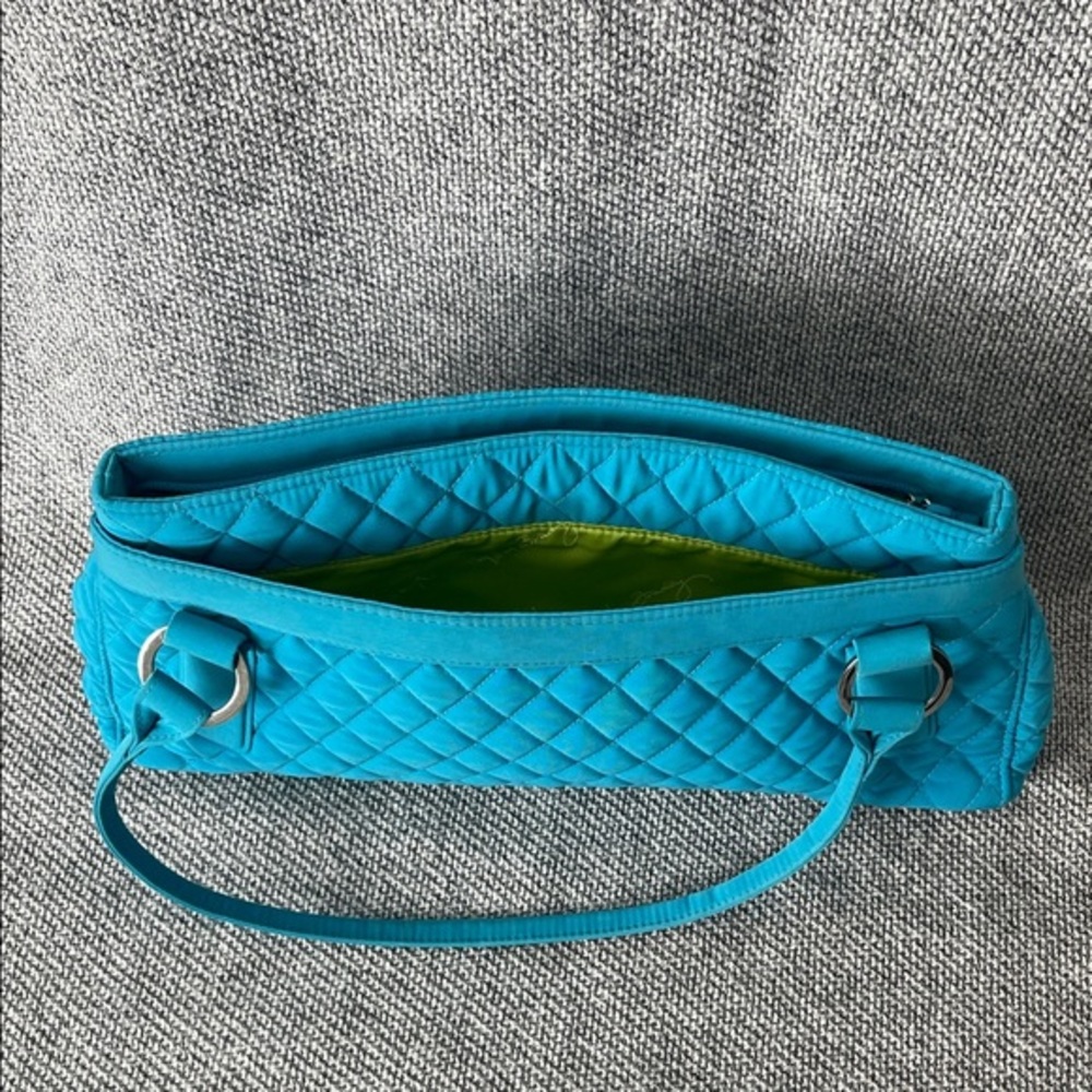 Vera Bradley Turquoise Quilted Shoulder Bag - Picture 7 of 16